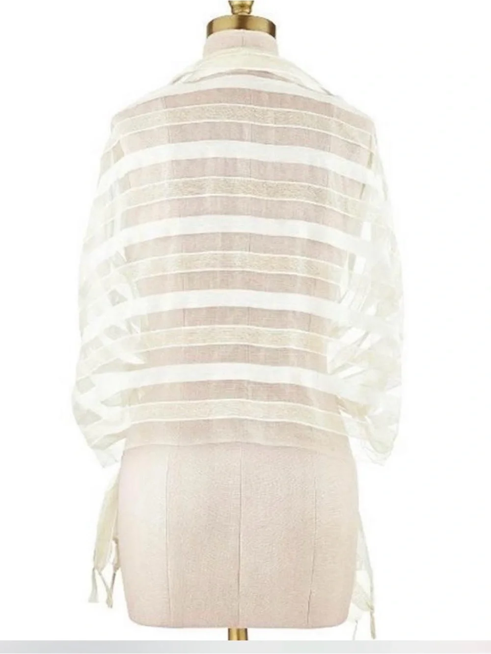 Lightweight Sheer Scarf with Metallic Stripes
